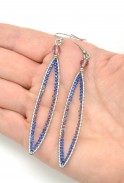 Long Almond Bead Earrings